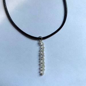 Exquisite Handmade Quartz Wire Spiral Necklace
